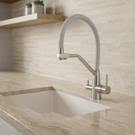 Slavina sa tušem srebrna LUX 3u1