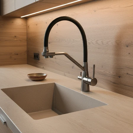 Slavina sa tušem tamni inox LUX 3u1