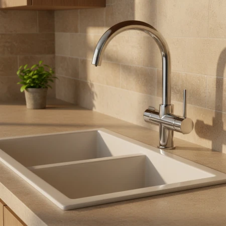 Slavina obla inox STANDARD 3u1