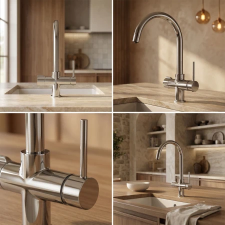 Slavina obla inox STANDARD 3u1